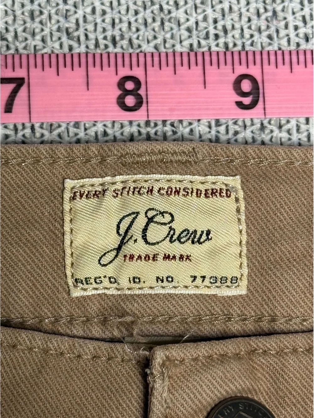 J.Crew Style 484 Slim Trousers in Brown, Waist 31, Length 32